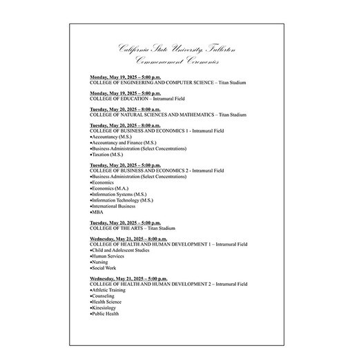 Simple Announcements - 20 Pack - Insert 1